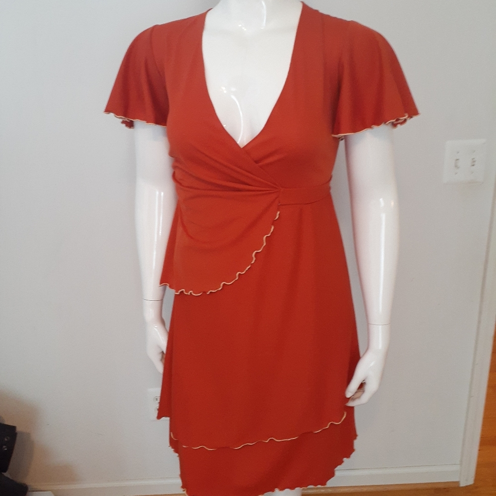 Vintage 1940's Wrap Dress Size Medium - Picture 3 of 7